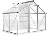 192.5 x 131cm Walk-In Polycarbonate Greenhouse - Silver-Tone T3398P314198