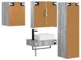 Bathroom Furniture Set 5 pcs Grey Sonoma 3407284