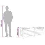 Garden Storage Box White 150x50x56.5 cm Solid Wood Fir 364757