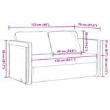 Folding Sofa Bed Dark Grey 122 x 70 x 60 cm Velvet 42030480