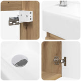 Bathroom Vanity Unit with Tap Artisan Oak 45.5 x 22.5 x 84 cm 889450