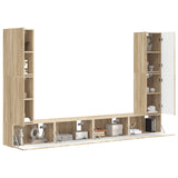 TV Cabinet Set 8 pcs Sonoma Oak Engineered Wood 3409134