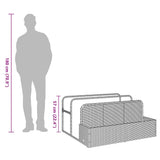 Poolside Float Storage Black 110x100x57 cm Poly Rattan 4104088