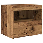ZNTS Bedside Cabinet with LED Lights Old Wood 50x40x45 cm 862180