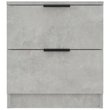 Bedside Cabinets 2 pcs Concrete Grey Engineered Wood 811223