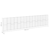Gabion Wall with Covers Galvanised Steel 900x30x200 cm 147819