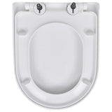 Toilet Seats with Soft Close Lids 2 pcs Plastic White 275930