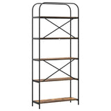 Bookshelf Smoked Oak 80 x 30 x 183 cm Engineered wood 879835
