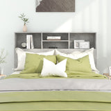 Headboard Cabinet Concrete Grey 140x19x103,5 cm 811866