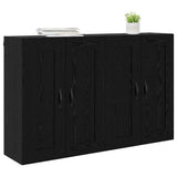 Wall-mounted Cabinet 2 pcs Black Oak 69.5 x 34 x 90 cm 3415592