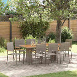 Garden Dining Set 9 pcs Grey Poly Rattan 3365433