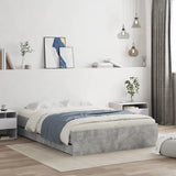 Bed Frame with Drawers without Mattress Concrete Grey 120x190 cm Small Double 3207318