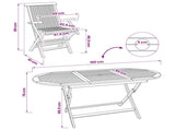 Garden Furniture Set 9 pcs Natural Solid Teak Wood 3418865