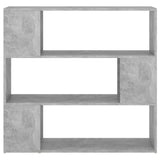 Book Cabinet Room Divider Concrete Grey 100x24x94 cm 809183