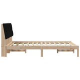 Bed Frame with Upholstered Headboard Brown 160 x 200 cm 3394390