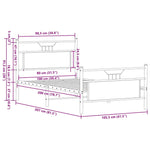Bed Frame without Mattress Smoked Oak 90x200 cm Engineered Wood 4106754