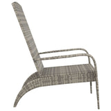 Garden Adirondack Chair Grey Poly rattan, powder-coated steel 319695