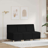 Modular Sofa Unit Armless 3 pcs Black 55 x 74 x 82 cm Fabric 3399794