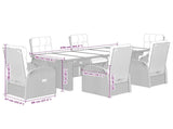 Garden Dining Set Black 3277648