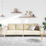 Living Room Couch Cream 250 x 77 x 76 cm Polyester 3335087
