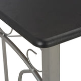3 Piece Bar Set Wood and Steel Black 284396