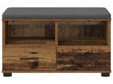 Hall Bench Old Wood 60 x 38 x 46 cm Engineered Wood and Fabric 891454