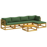 Sofa Set 6 pcs Natural Solid Acacia Wood 3417269