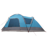 Cabin Tent with Roof Blue 12-Person Polyester and Steel 42028572