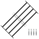 Window Grille 115 x 60 cm Powder-Coated Steel Black 42020565