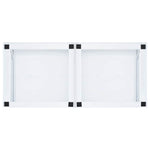 Double Washing Machine Pedestal with Pull-Out Shelves White 4009871