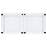 Double Washing Machine Pedestal with Pull-Out Shelves White 4009871