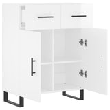 Sideboard High Gloss White 69.5x34x90 cm Engineered Wood 828006