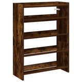 Shoe Rack Smoked Oak 60x25x81 cm Engineered Wood 859882