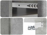 Wall-Mounted Bedside Cabinet with Drawer 2 pcs Concrete Grey 899132