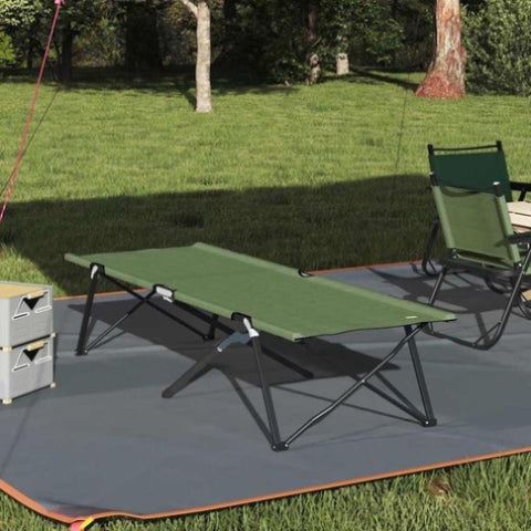 Folding Camping Bed Amy yellow 206 x 76 x 74 cm Oxford fabric 42003166