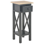 ZNTS Side Table Black 27x27x65.5 cm Wood 280059