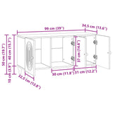 TV Cabinet High Gloss White 99 x 34.5 x 50 cm Engineered Wood 894259