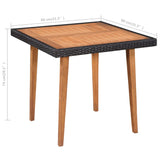 5 Piece Outdoor Dining Set Poly Rattan Black and Brown 44074