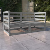 Garden Sofa Grey Solid pinewood 70 x 70 x 67 cm Modular 3075246