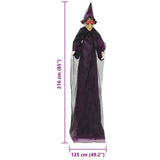 Halloween Talking Witch Purple 216 x 125 cm Polyester 42020042