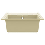 Kitchen Sink with Overflow Hole Oval Beige Granite 147103