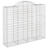 Arched Gabion Baskets 5 pcs 200x50x160/180 cm Galvanised Iron 3146386