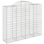 Arched Gabion Baskets 20 pcs 200x50x160/180 cm Galvanised Iron 3146398