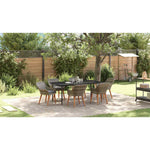 Garden Dining Set with Cushion 7 pcs Grey Poly Rattan 3261682