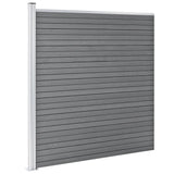 Garden Fence WPC 1737x186 cm Grey 3053233