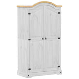 Wardrobe Corona White 102x52x186 cm Solid Wood Pine 4012155
