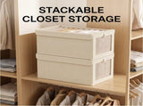 4pcs Folding Storage Box Wardrobe Organizer Clothes Storage Boxes Foldable Bags 19930228