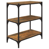Book Cabinet Smoked Oak 60x33x70.5 cm Engineered Wood and Steel 819324