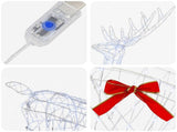 Reindeer Pull Sleigh LOVIISA 450 LEDs Cold White 42049666