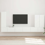 TV Wall Cabinet Set 6 pcs White 3408952